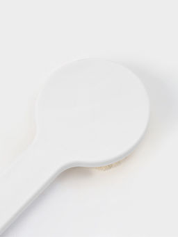 Щётка банная на ручке Доляна, массажёр, 35×7 см, белая