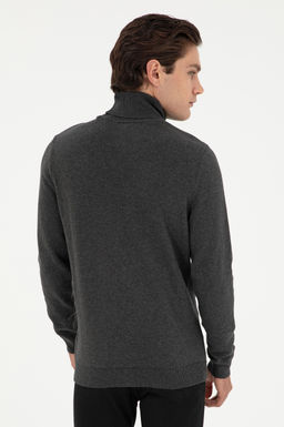 Мужской базовый свитер антрацитового меланжа Неожиданная скидка в корзине - U.s. polo assn фото 5