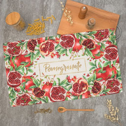 Полотенце Этель Гранаты 40х73 см, 100% хл, саржа 190 гр/м2