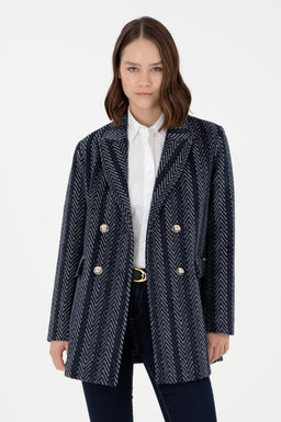 Женское темно-синее пальто Stash