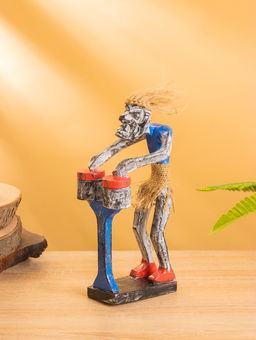 Сувенир «Абориген барабанщик», 9×9×21 см, дерево