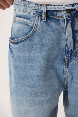 TRENDYOL MAN Mavi Erkek Baggy Fit Jeans Bol Kot Pantolon TMNSS25JE00002 - Trendyolmilla фото 6