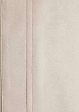 Ekru Suni Deri Ceket - Mavi фото 8