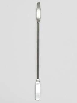 Шпатель для макияжа, двусторонний, 15 см, серебристый