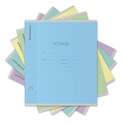 Цена за 160 шт. Тетрадь школьная ученическая ErichKrause Классика Visio ассорти, 24 листа, линейка (в плёнке по 10 шт.)