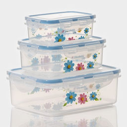 Набор контейнеров для еды Полянка, пластик, 3 шт.: 150 мл, 300 мл, 500 мл, МИКС - Simaland фото 7