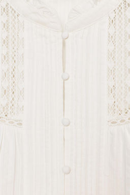 LACE AND PINTUCK SHIRT - Zara фото 8