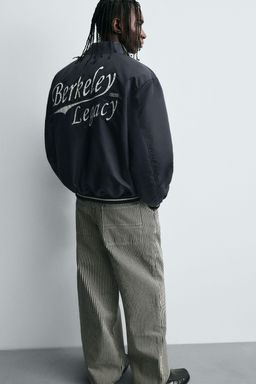 CONTRAST EMBROIDERY BOMBER JACKET - Zara фото 7