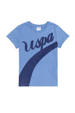 Темно-синяя футболка с круглым вырезом для мальчиков