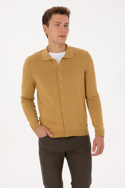 Erkek Hardal Basic Triko H_rka