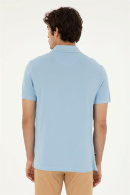 Мужская голубая базовая футболка Неожиданная скидка в корзине - U.s. polo assn фото 5