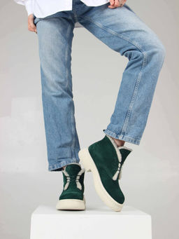 Ботинки EDART 308.агата w. зеленый замша/мех - Ed'art фото 13