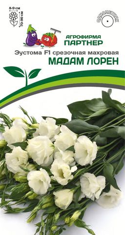 Эустома срезочная махровая молочно-белая Мадам Лорен