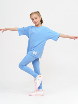 949Д Костюм с леггинсами "Голубой"