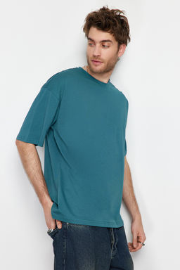 TRENDYOL MAN Siyah Oversize/Genis Kesim Basic %100 Pamuklu T-Shirt TMNSS22TS0318 - Trendyolmilla фото 95