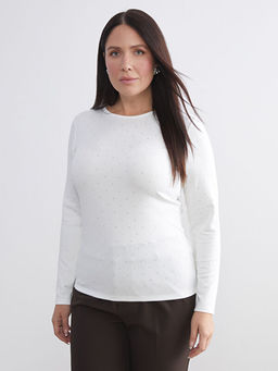 Bisiklet Yaka Ta?l? Kad?n Ti??rt