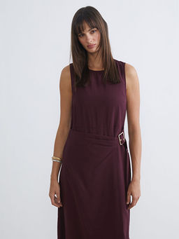 Bisiklet Yaka Krep Belden Oturtmal? Elbise