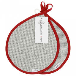 "Сканди" Кухонный комплект: прихватка 20х25см "Капелька" - 2шт, хлопок "Премиум" 191г/м2 - хлопок 100%, наполнитель - ватин 280гр/м2, "Домашняя мода" (Россия)