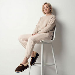 Тапочки-минисо арт. М9/02-02 Коричневый - Altro фото 3