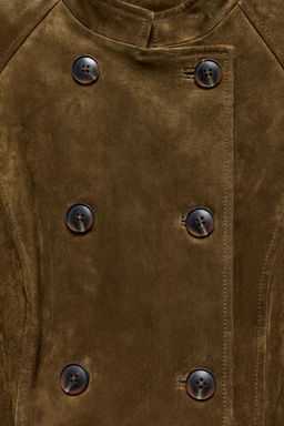 FITTED 100% SUEDE LEATHER JACKET - Zara фото 7