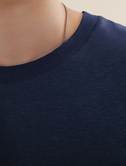 Футболка Vilatte U49.048 тёмно-синий хлопок с эластаном  фото 2