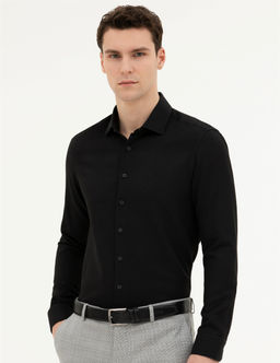 Siyah Slim Fit Uzun Kollu G_mlek - Pierre cardin фото 3