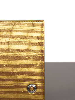 LACCOMA обложка для паспорта LA-3777-коричневый-золото натуральная кожа  фото 3