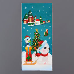 Цена за 50 шт. Пакет подарочный новогодний, для сладких подарков Новогодний МИКС №2 13?27 см1 см - UPAK LAND фото 16