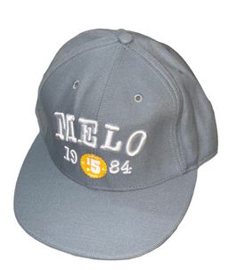 Серая кепка снепбек с вышивкой Melo №7207