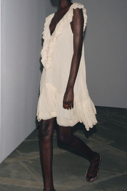 ZW COLLECTION LACE RUFFLE DRESS - Zara фото 2