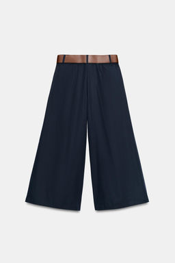 PANTAL?N CULOTTE CINTUR?N / Marino