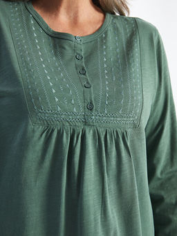 Bisiklet Yaka Nak??l? Kad?n Bluz