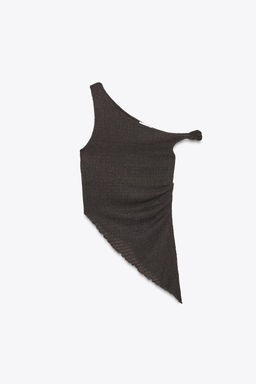 ASYMMETRIC TEXTURED TOP - Zara фото 7