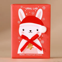 Новогодний подарочный набор косметики Зимнее чудо: мыло для рук кусковое 100 г и мочалка для тела, URAL LAB  фото 5