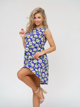 899 Сарафан "Ромашки/синий"