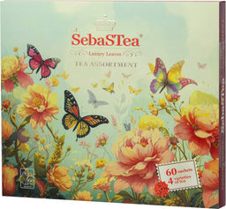 SebaSTea. 8 марта. Festival. Набор Бабочки на бирюзовом фоне карт.упаковка, 60 пак.