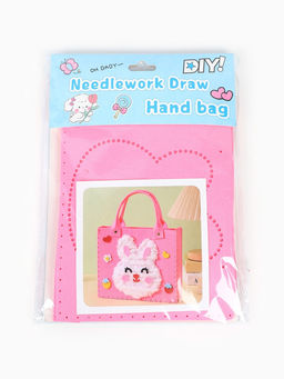 Набор для создания сумки из фетра "Зайка", цвет розовый