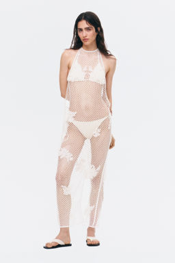 Vestido halter efecto crochet con cuentas - H&m фото 2