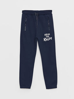 Beli Lastikli Bask?l? Erkek ?ocuk Jogger E?ofman Alt?
