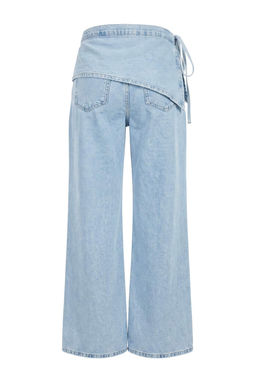 A__k Mavi Bel Detayl_ D___k Bel Wide Leg Jeans TWOAW27JE00160 - Trendyolmilla фото 3