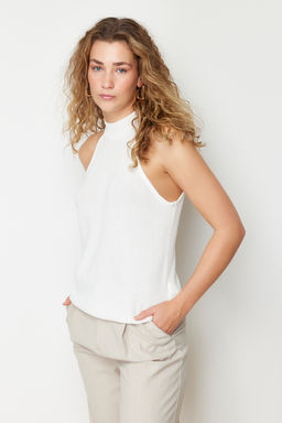 Antrasit Halter Yaka Basic Triko Bluz TWOSS24BZ00150 - Trendyolmilla фото 17