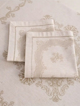 Комплект салфеток Татьяна-беж. 6 шт. 45*45 см. п/лен - Лен поволжья фото 2