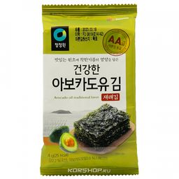 Сушеная обжаренная морская капуста с маслом авокадо Daesang, Корея, 4 г