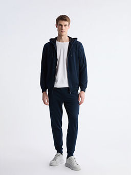 Kap??onlu Basic Erkek Fermuarl? Sweatshirt