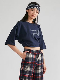 Повязка на голову PGT-01-6 Олени сине-белые - Tantino фото 3