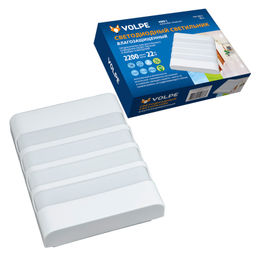 ULW-Q280 22W/4000K/S01 IP65 WHITE Светильник светодиодный влагозащищенный. Прямоугольник. Белый свет (4000K). 200x160x58 мм. Корпус белый. ТМ Volpe.