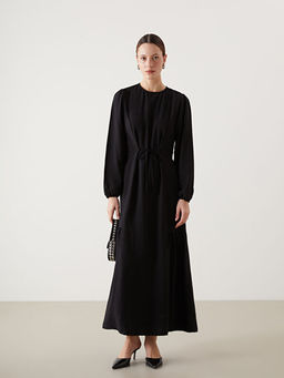 Bisiklet Yaka Elbise