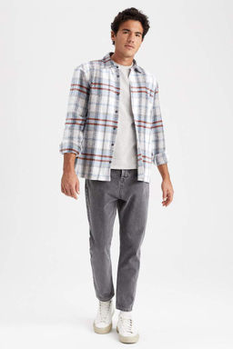 Рубашка Lumberjack с длинным рукавом в клетку обычного кроя - Defacto фото 4