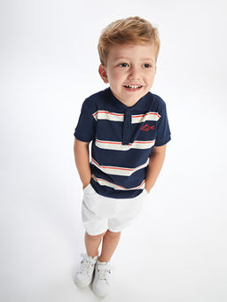 Polo Yaka K?sa Kollu Nak??l? Erkek Bebek Ti??rt