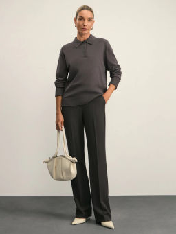 Джемпер поло на пуговицах / Zarina  фото 2